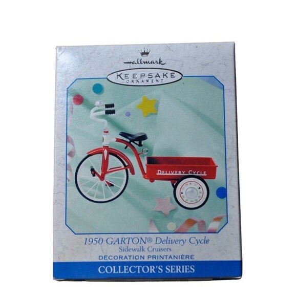 Hallmark 1950 Garton Delivery Cycle Sidewalk Cruisers 1999 Ornament 3 In Series - Picture 1 of 9
